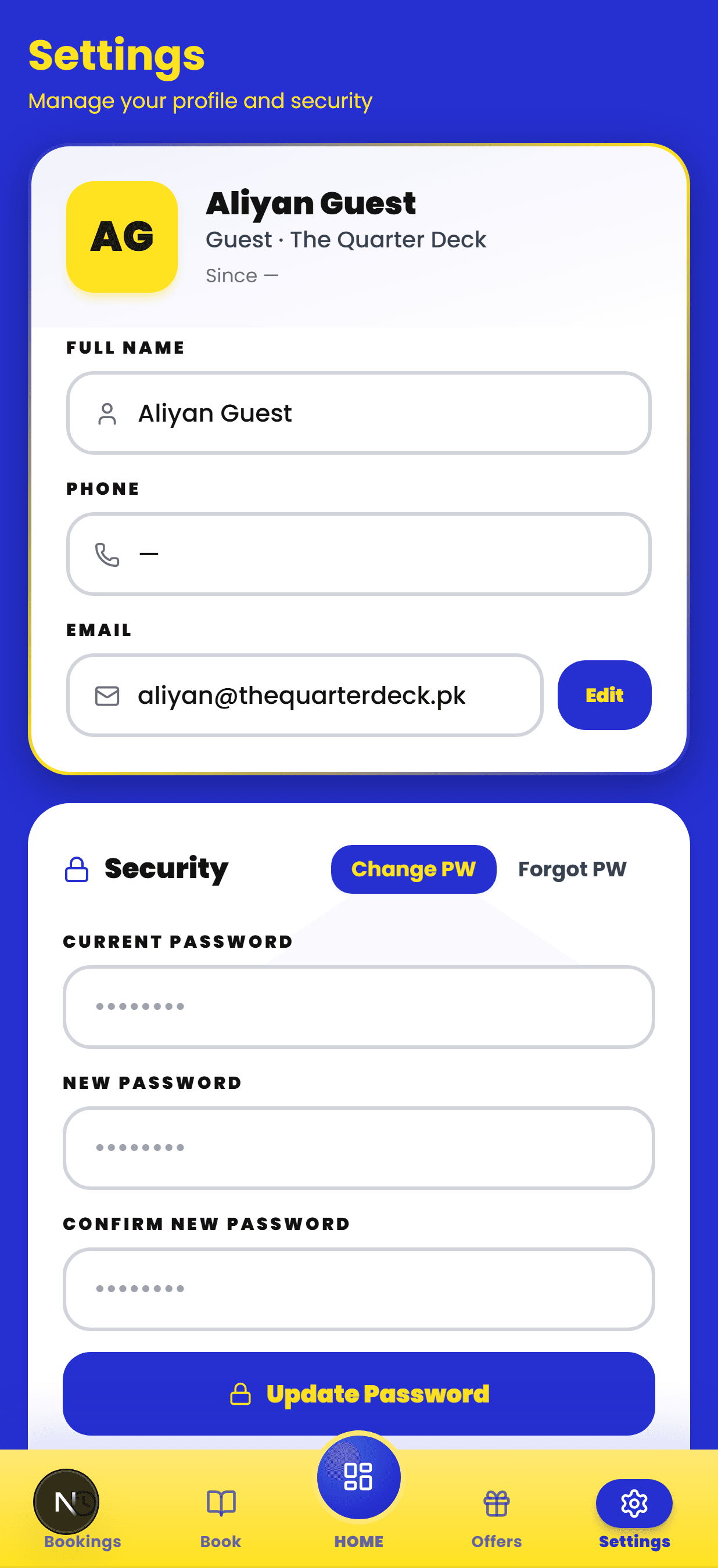 The Quarter Deck project screenshot