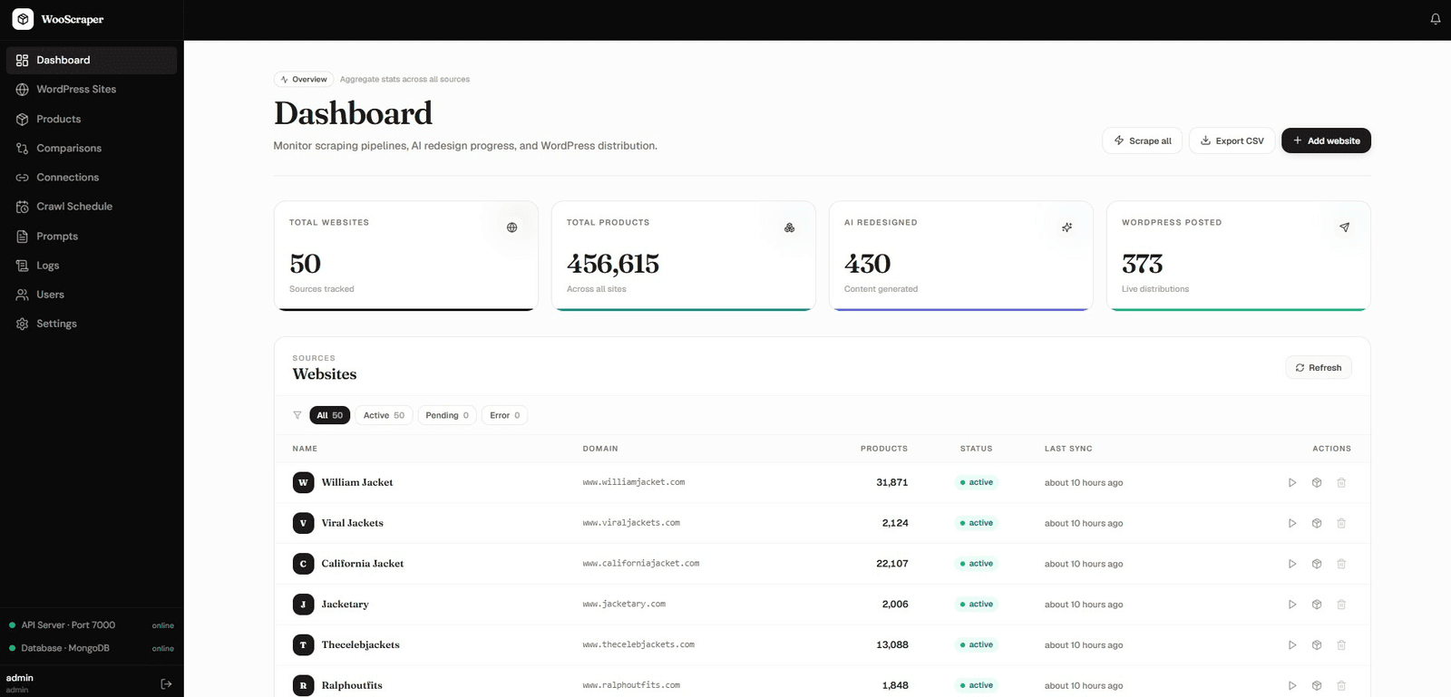 WooScraper project screenshot