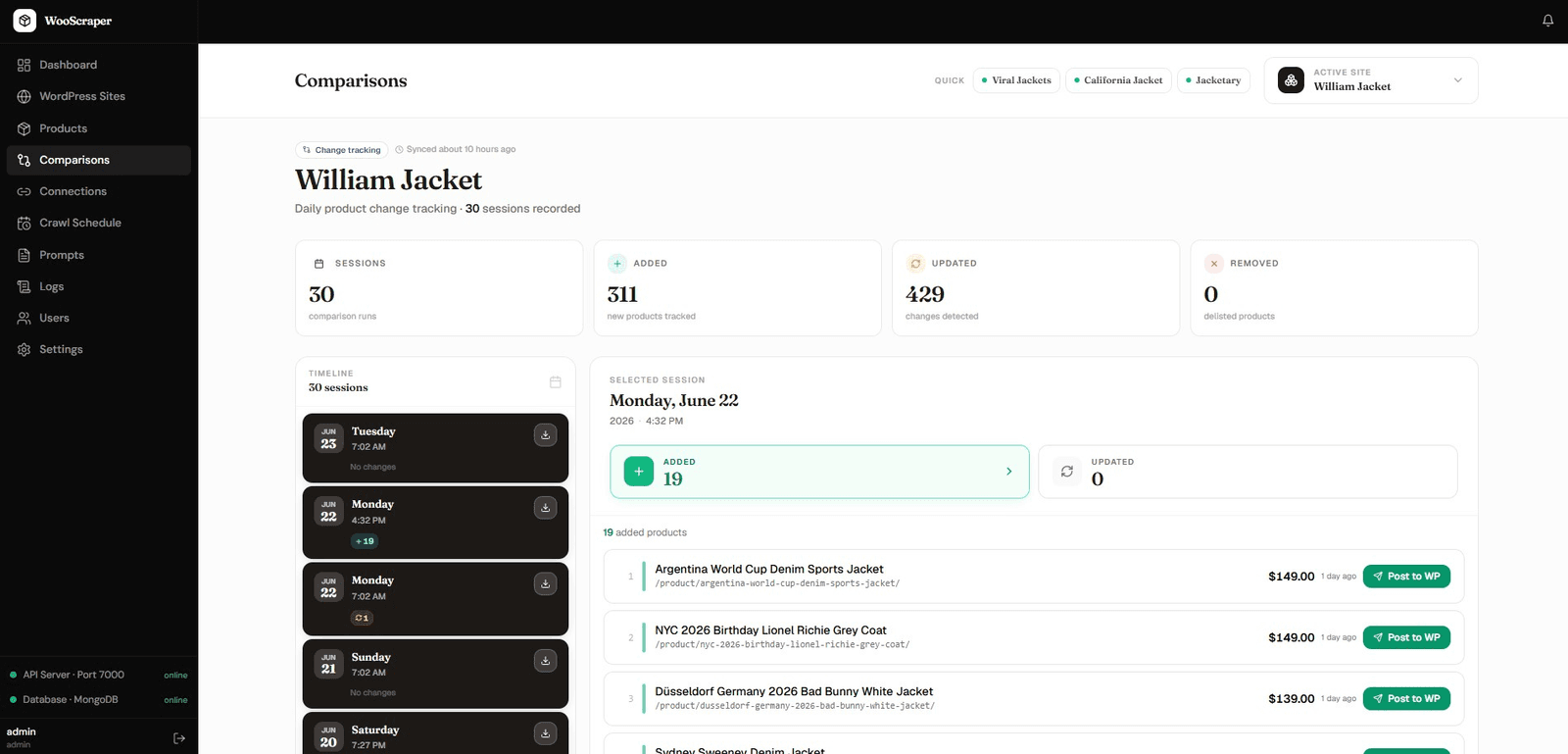 WooScraper project screenshot