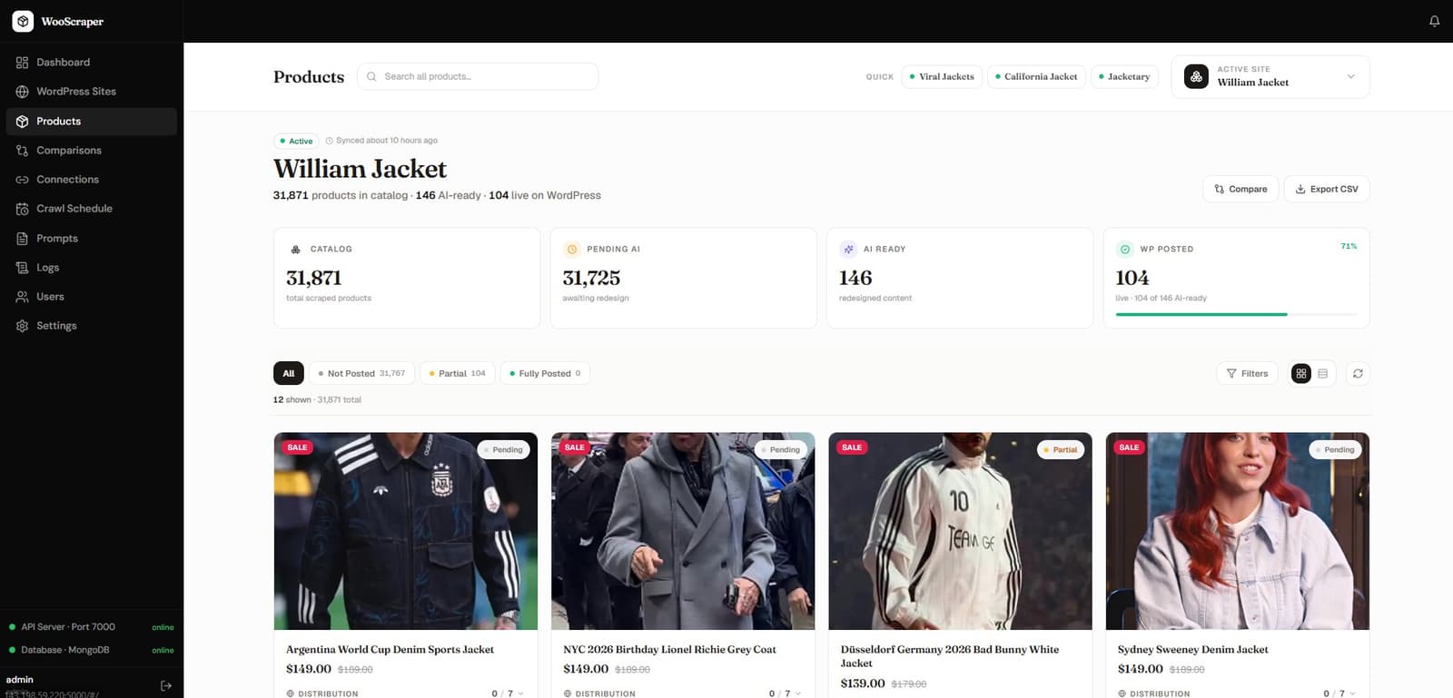 WooScraper project screenshot
